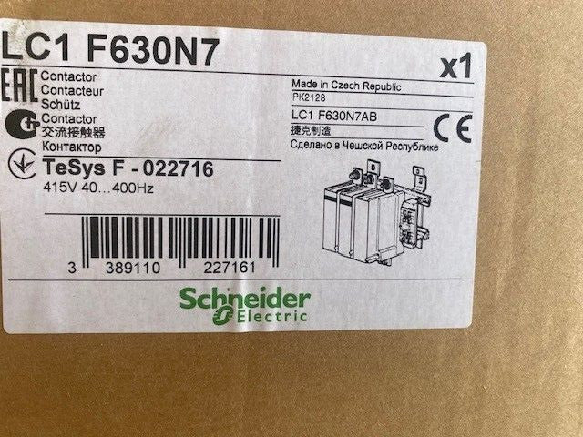Genuine Schneider / TeSys LC1F630N7 600 VAC 630 Amp 3-Pole