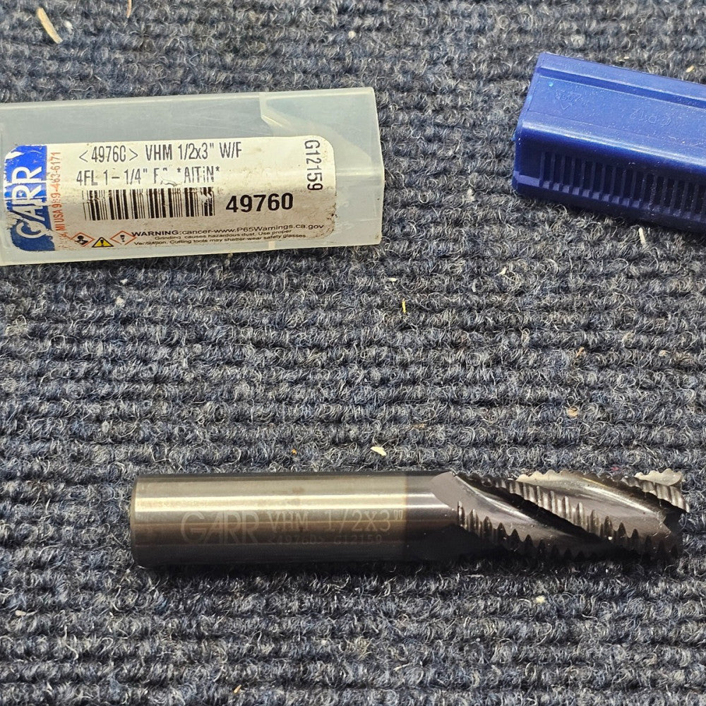 GARR 49760 VHM Hog Center Cutting High Performance End Mill 1/2" x 3"