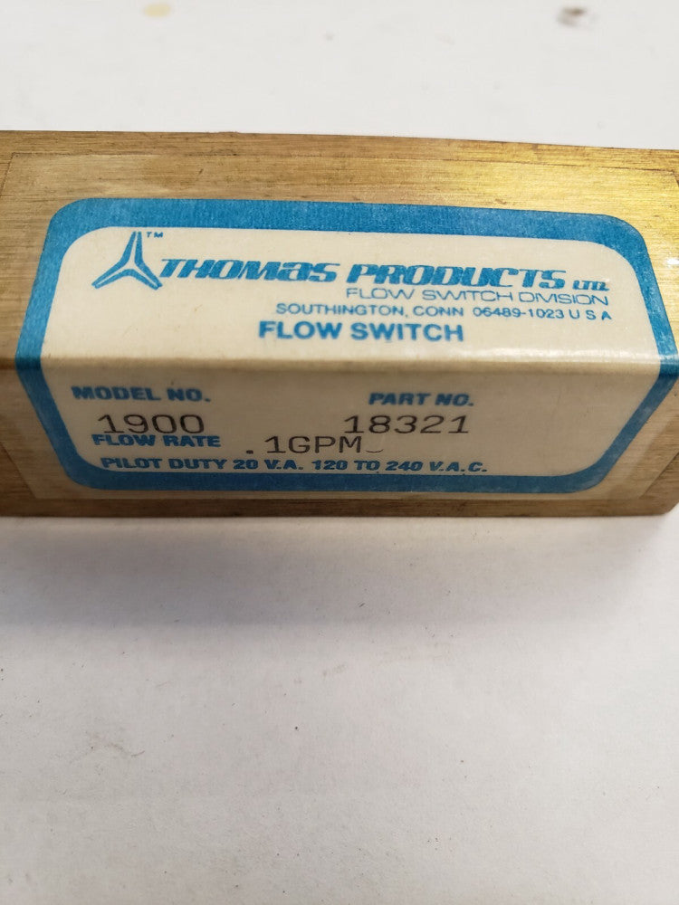 THOMAS Model 1900 P/N 18321  Flow Switch   0.1 GPM 1/4" ( A1-2Y)