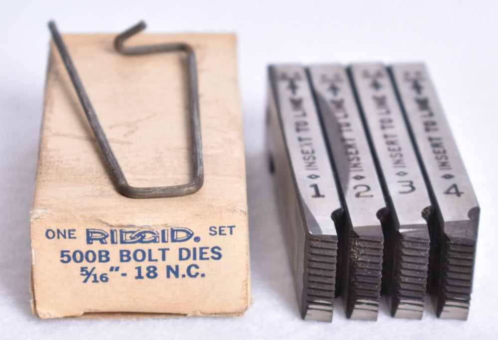 4 Count Ridgid 5/16"-18 NC 500B High Speed Bolt Dies  48460