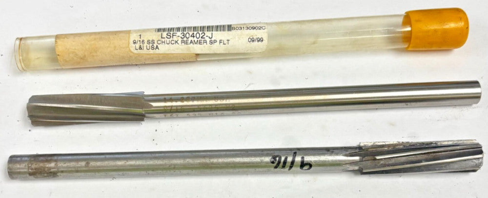 ASSORTED REAMERS LOT OF 2 9/16" DIAMETER SPIRAL-CYLNIDRICAL 535.5626