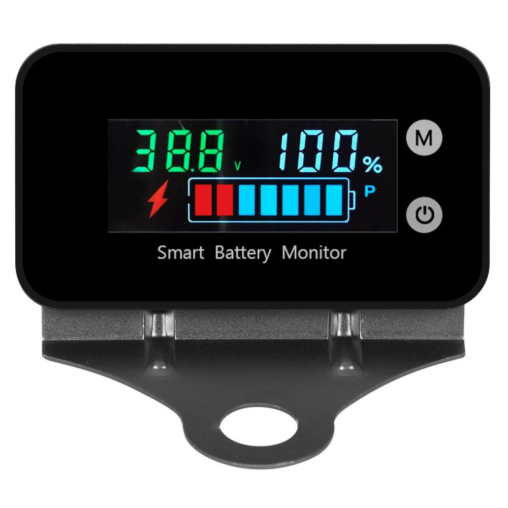 Upgrade IPX7 Waterproof Battery Monitor with Bracket,12v 24v 36v 48v 60v 72v ...