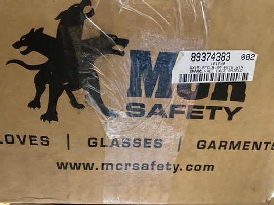 (Case of 86) MCR Safety Clear PETG Welding Window 8" High x 16" # 89374383