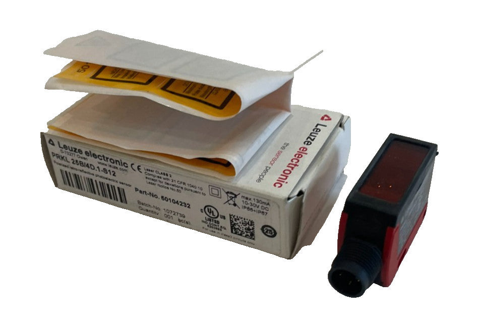 NEW LEUZE PRKL 25B/4D.1-S12 PHOTO ELECTRIC SENSOR 50104232 PRKL25B4D1S12