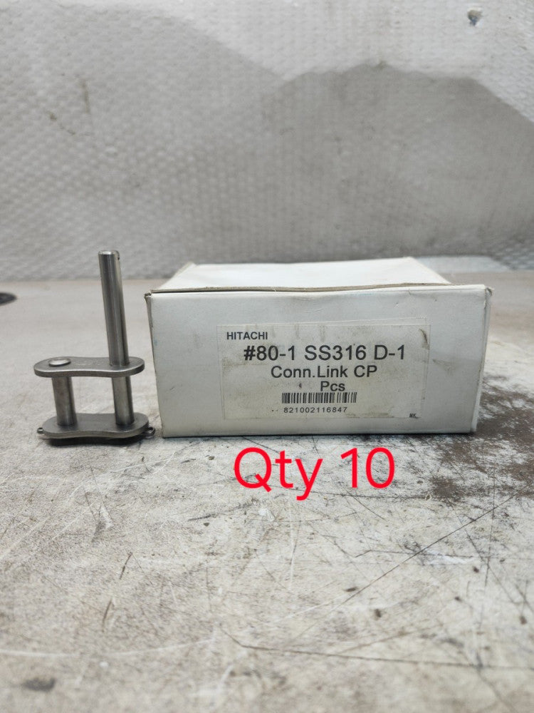NEW IN BOX QTY 10 HATACHI CONN LINK 80-1 SS316 D-1