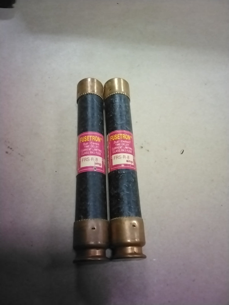 Bussmann Fusetron Dual Element FRS-R-8 8A Fuse, Lot Of 2