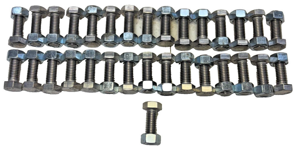 HEX HEAD CAP SCREW WITH HEX NUT SIZE 1/2IN-13X1-3/4IN 31 SETS ASTM F593