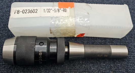 1/32"- 5/8" Keyless Drill Chuck JT6 Self Tighten W/ R8 Shank Adapter