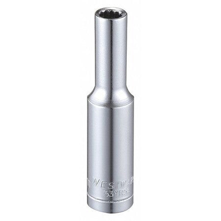 Westward 53Yr54 Westward 1/4 In Drive, 5Mm Triple Square Metric, Socket, 12
