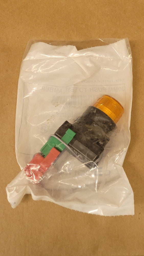 C3Controls FVPTT24LA-IPBCAR 30mm Amber Push To Test Button
