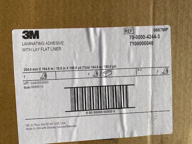 3M Adhesive Transfer Tape 9667MP, Clear, 10 in x 180 yd