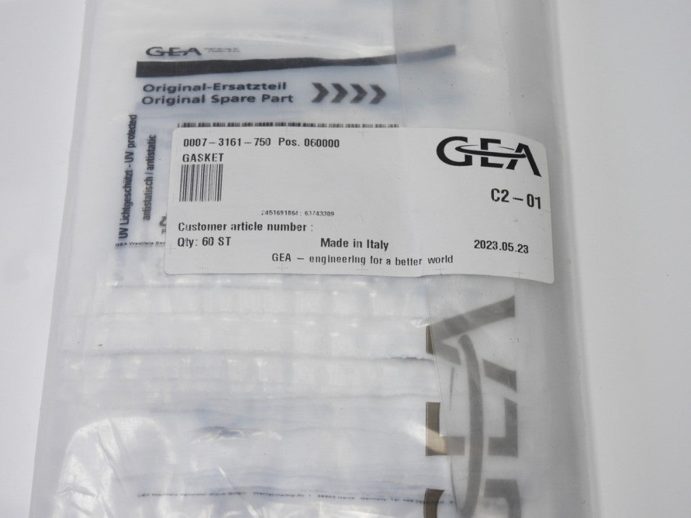 GEA Group 0007-3161-750 Separator Machine Gasket (Pack of 60)