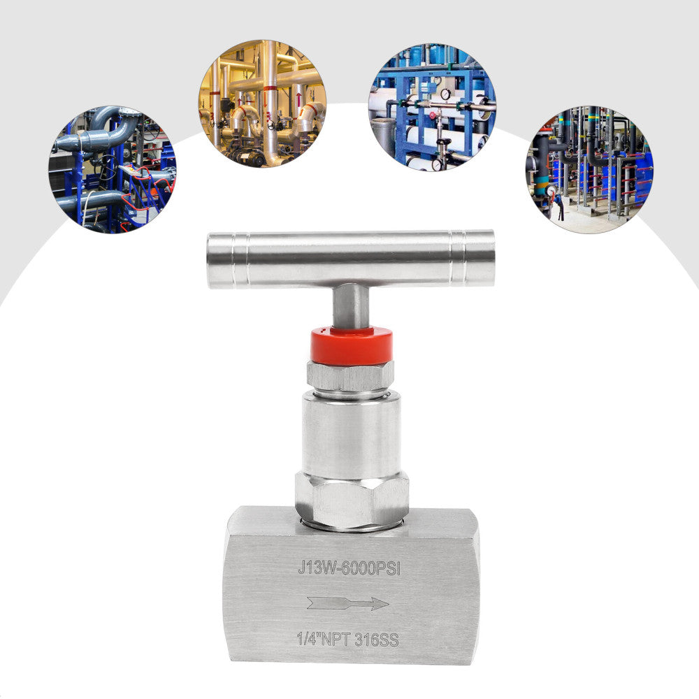 2 Port Straight Needle Valve Industrial Hydraulic Flow Control Valve Heavy Duty