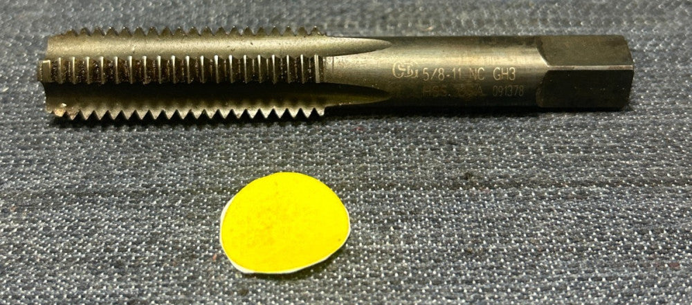 UNBRANDED  PLUG TAP 5/8-11 NC GH3 HSS  3-7/8" OAL 1-7/8"  LOC