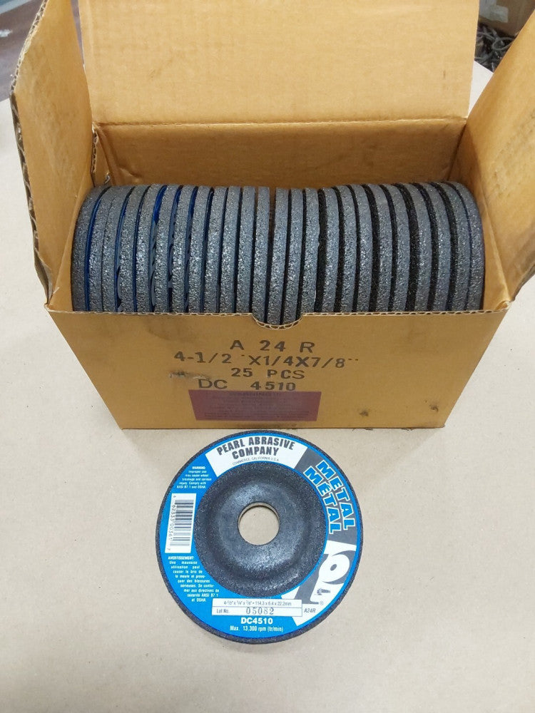 Pearl Abrasive Co. DC4510 Depressed Center Grinding Wheel, Box Of 25