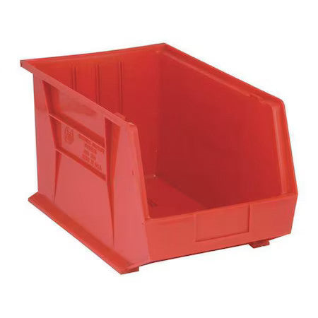 Quantum Storage Systems Qus260rd Hang & Stack Storage Bin, Polypropylene, Red,