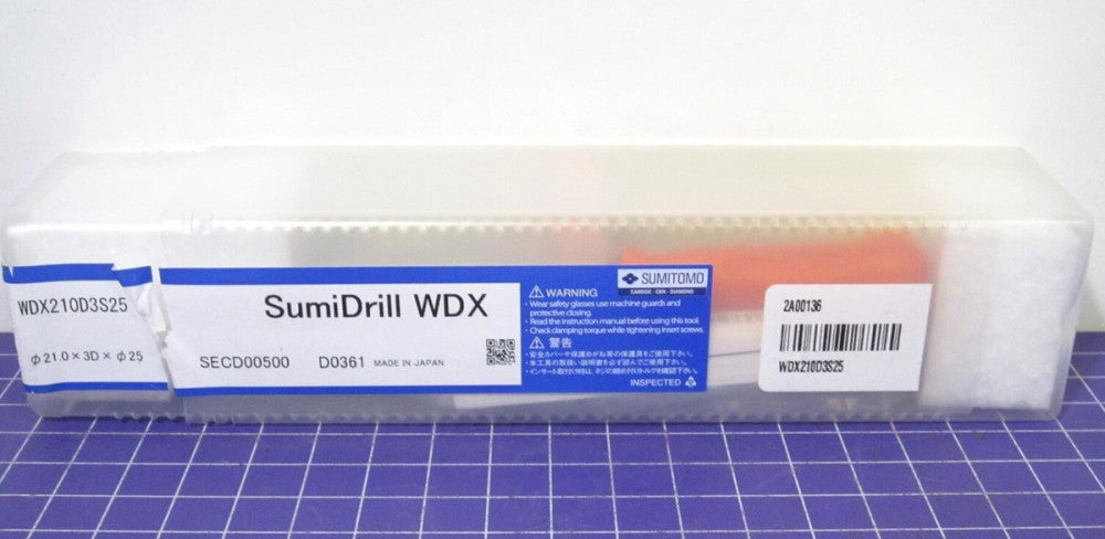 SUMITOMO (2A00136) 21mm Max Dia Indexable Insert Drill WDX210D3S25