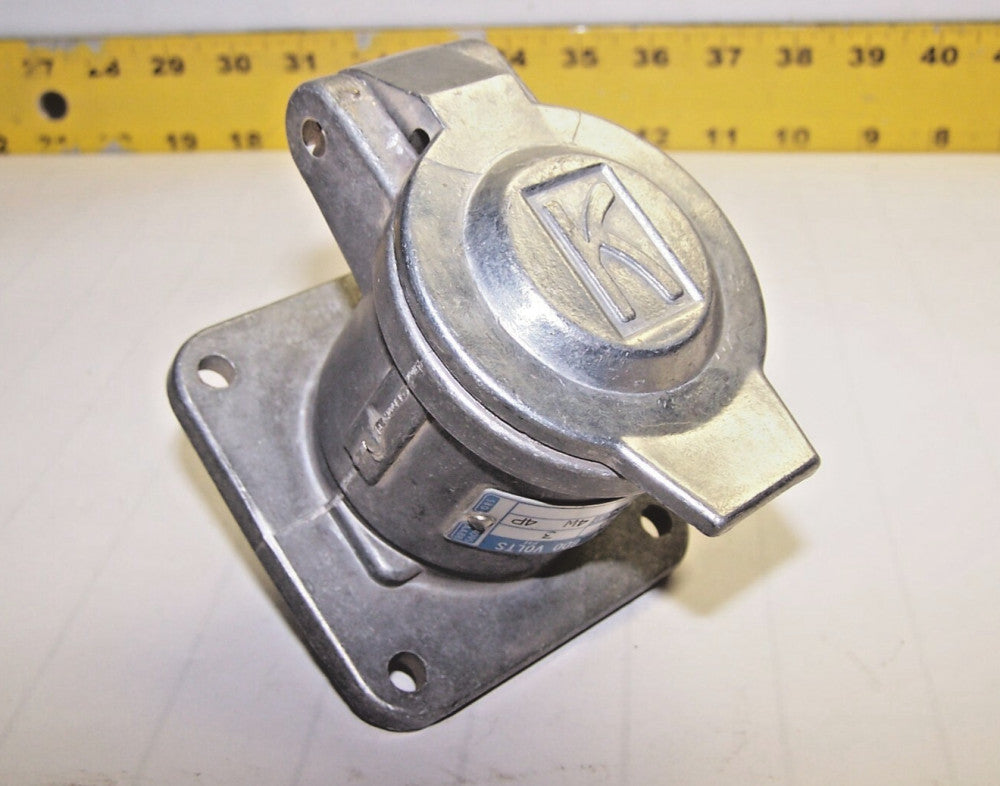 Killark 30 Amp Receptacle 600 VAC 3 Phase 4 Wire 4 Pole  WRWJL-304