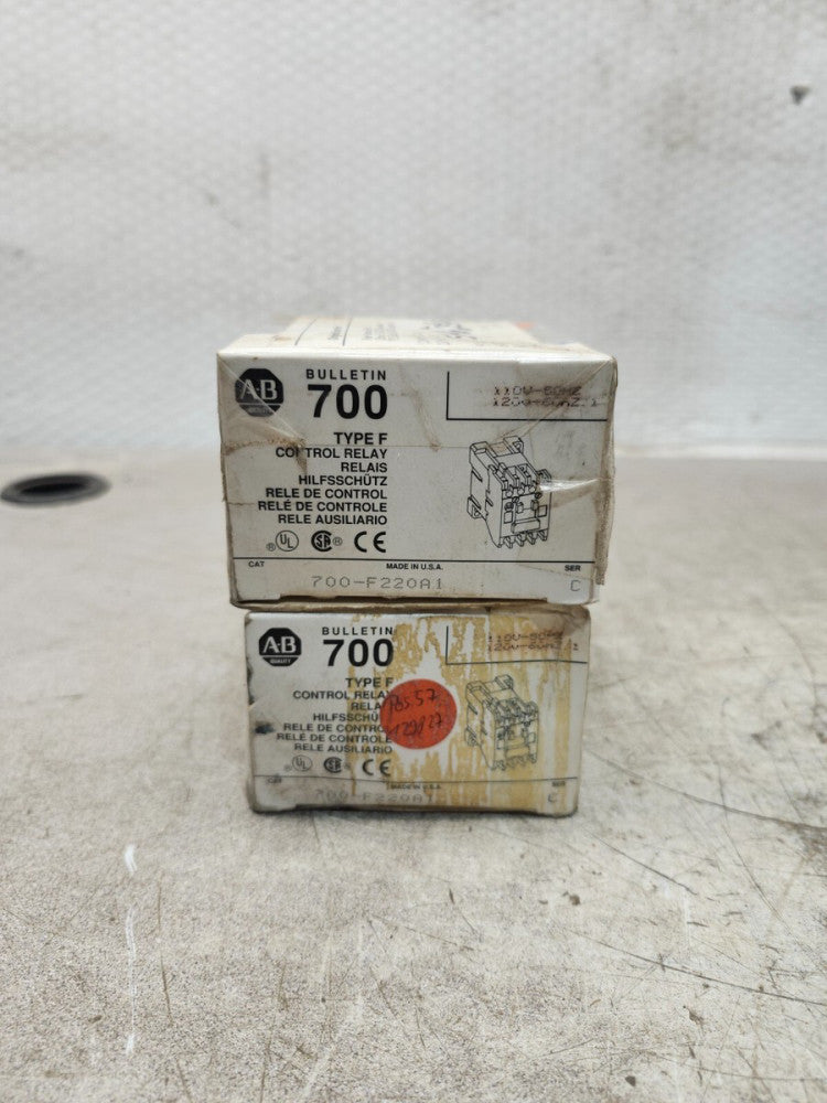 NEW IN BOX LOT OF 2 ALLEN BRADLEY CONTROL RELAY CONTACTOR 700-F220A1