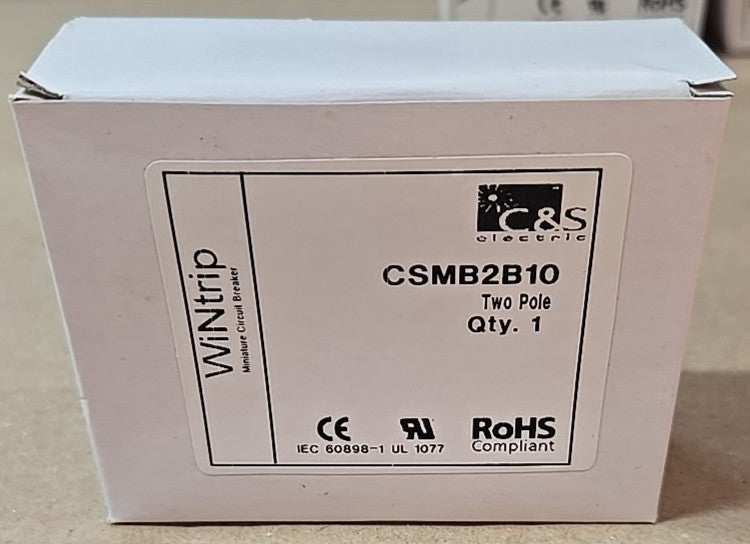 C&S Wintrip Miniature Circuit Breaker CSMB2B10 2P 10A  240V  DIN RAIL