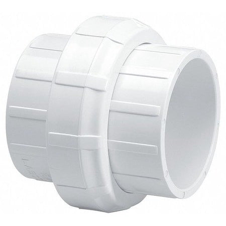 Zoro Select 457015 Pvc Union, Socket X Socket, 1-1/2 In Pipe Size
