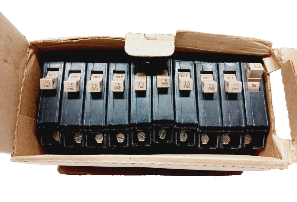 10) New Eaton 15 Amp Circuit Breaker 120/240 VAC Single Pole  CH115  LOT OF 10