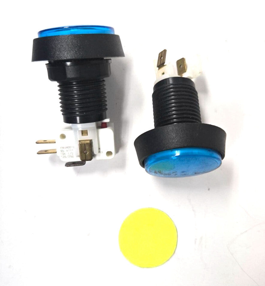 RAW THRILLS BLUE BUTTON WITH BULB INSERT    LOT OF 2