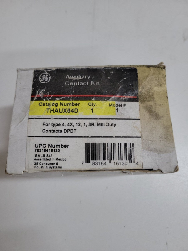 1- GE THAUX64D 600V Contact Kit TYPE 4, 4X, 12, 1, 3R HEAVY DUTY 600V RESISTIVE