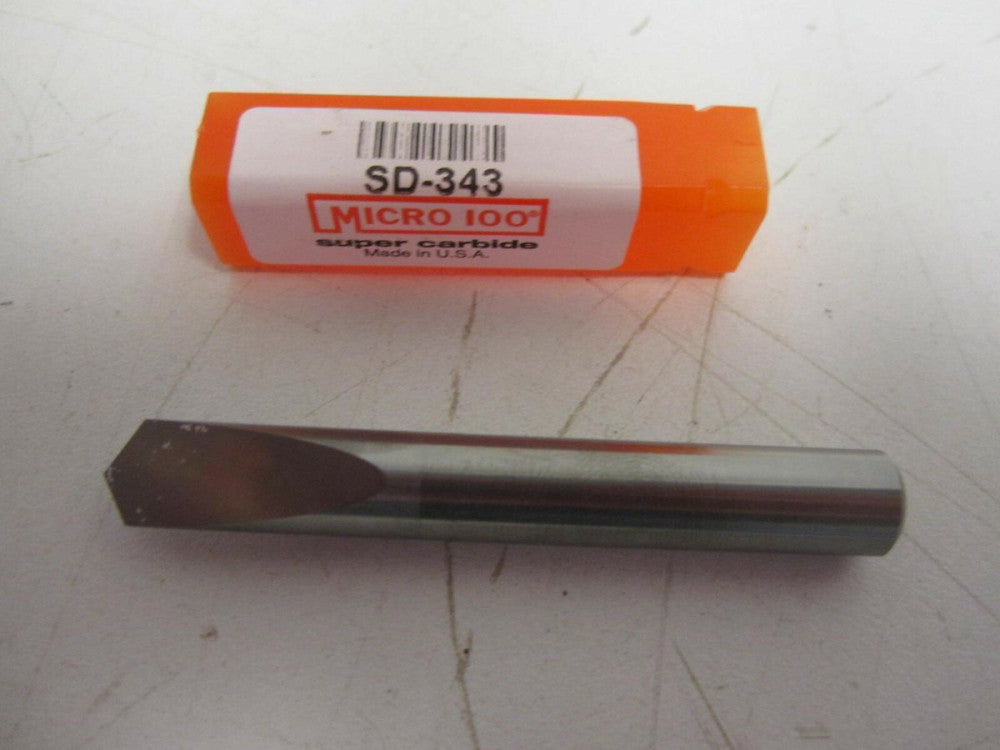 Micro 100 (SD-343) 11/32" x 2-1/2" x 11/32" Carbide Micrograin Spade Drill Bit 