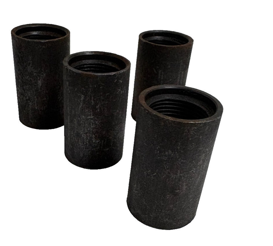1" PIPE COUPLING, CARBON STEEL, ZINC FOR CORROSION RESISTANCE