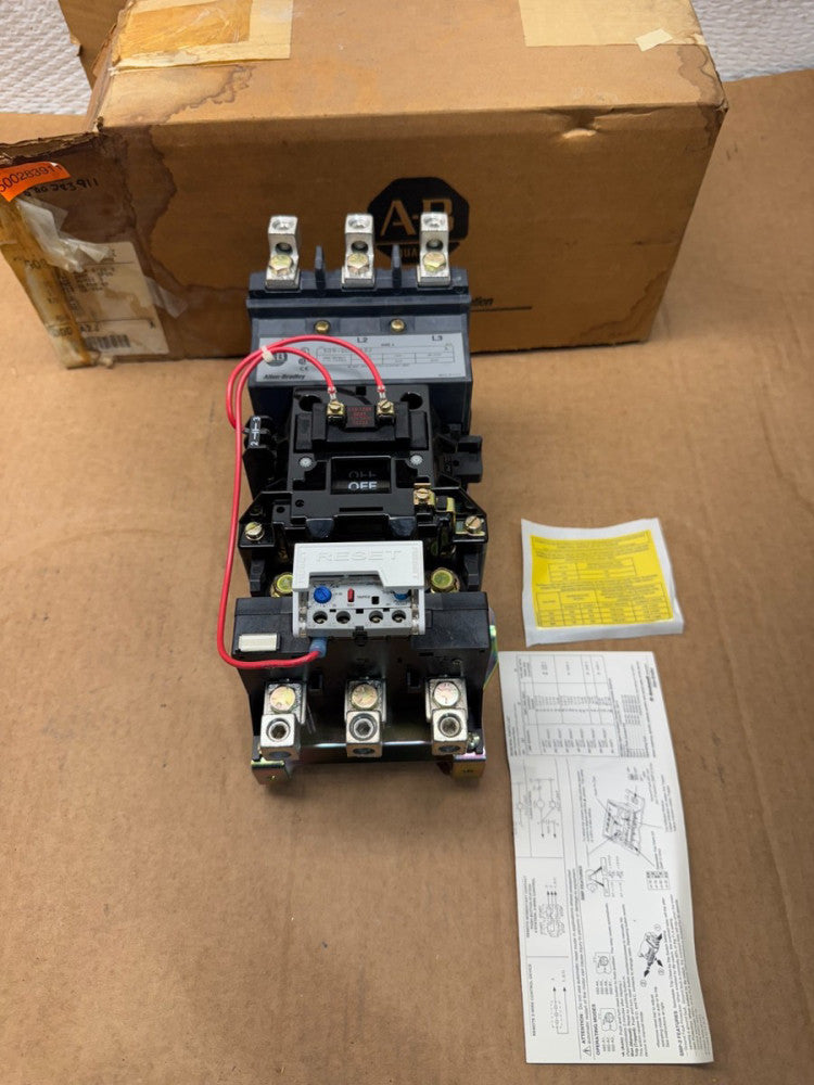 NEW ALLEN-BRADLEY SIZE 3 STARTER WITH OVERLOAD 110/120V. COIL 509-DOD-A2J