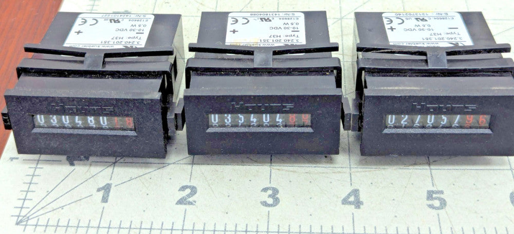 3 Pack Kubler Hour Time Hobbs Meter Counter Type H37 3.240.201.351  [Z3B7]#16