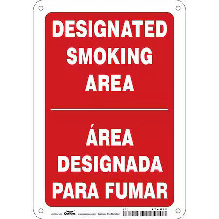 Condor 474M05 Safety Sign, 10" H, 7 In W,  Horizontal Rectangle, English,