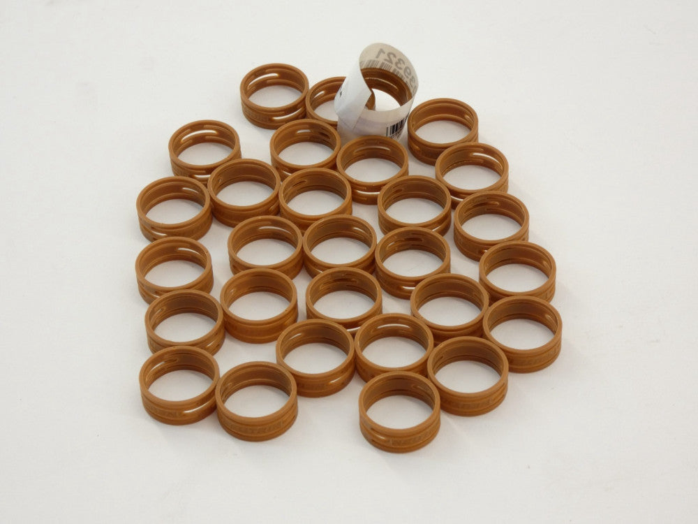 *Lot of 29* Neutrik XXR-1 Brown Color Coding XLR Cable Ring - NEW Surplus!