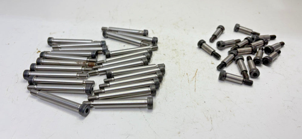 ALLOY STEEL 1/4"-20 SHOULDER SCREW, ASSORTED LOT OF 39