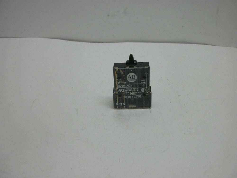 ALLEN BRADLEY 800M-XD2 SERIES B CONTACT BLOCK STANARD QUICK CONNECT 1 NC
