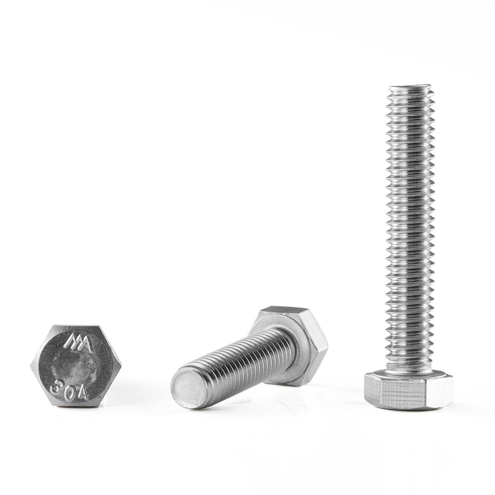 3/8"-16 x 3 Hex Head Screw Bolt, 20Pcs Stainless Steel 304 (18-8), Fully Thre...