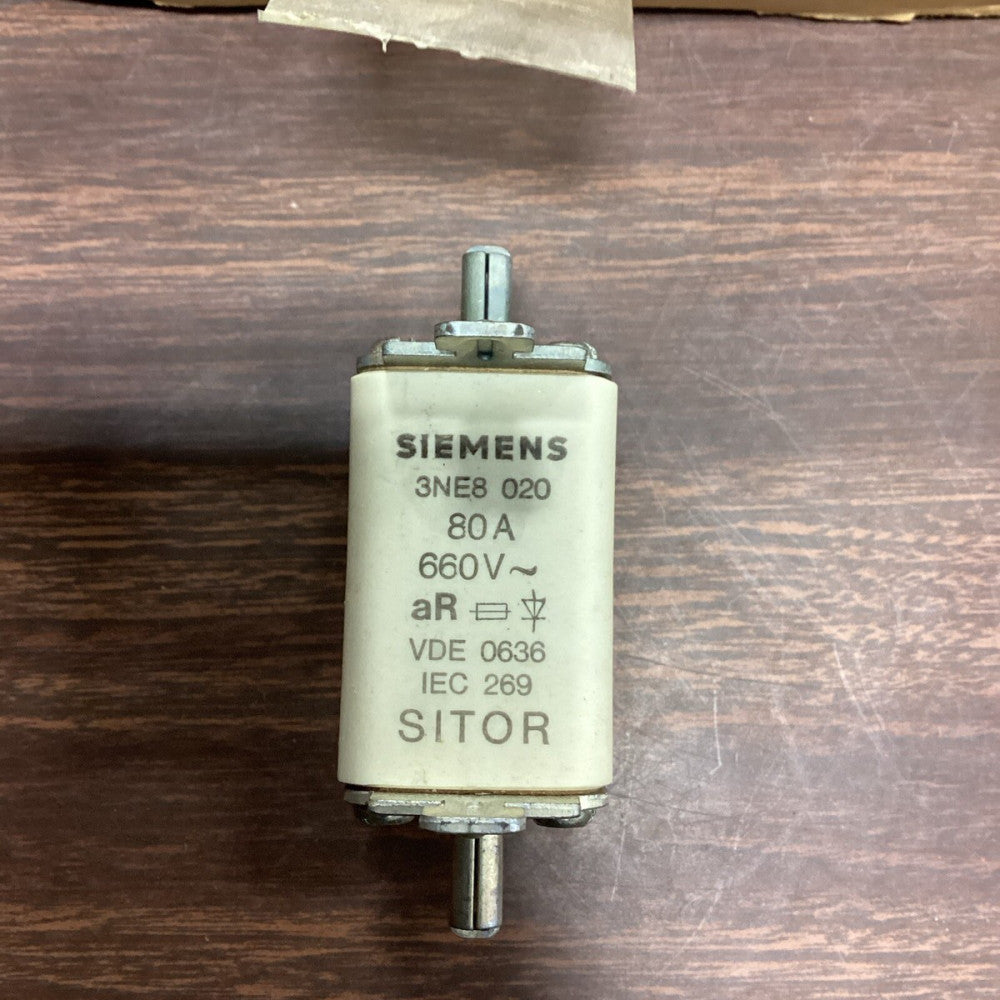 Siemens 3NE8 020 80 Amp 80A 660V SITOR 1 Box Of 5 Fuses