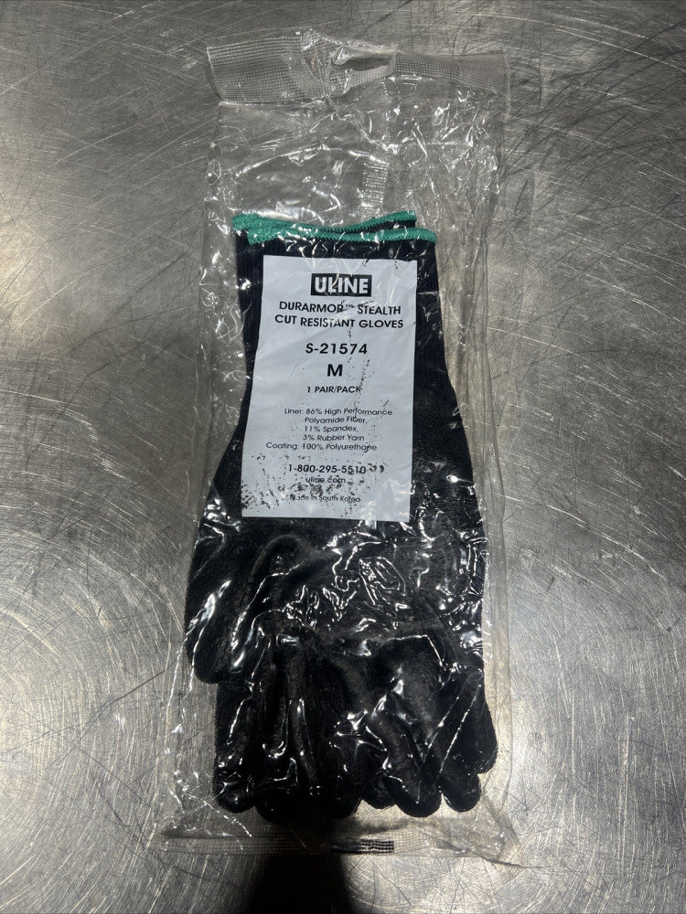Uline Durarmor™ Stealth Cut Resistant Gloves S-21574 Size M Nos Surplus