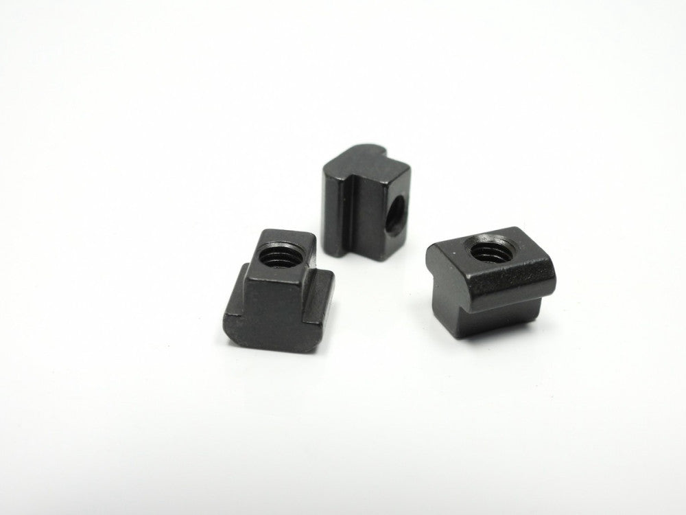 T-Nut DIN 508-6-M5-10 T-Slot Nuts, Threaded Hole, Blackened, Steel, 25-Pack