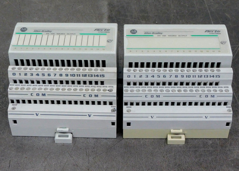 Allen Bradley 1794-OB16 Flex I/O Output Module 16 Outputs 24V DC Lot of Two (2)