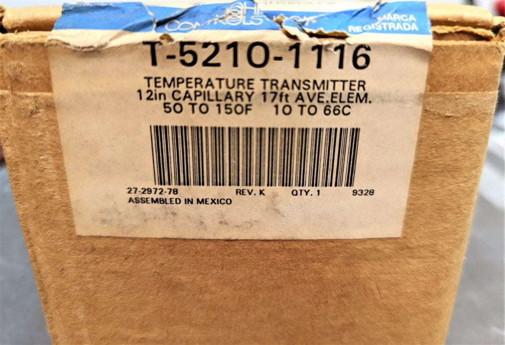 Johnson Controls T-5210 1116 Pneumatic Signal Temperature Transmitter [A4B1]