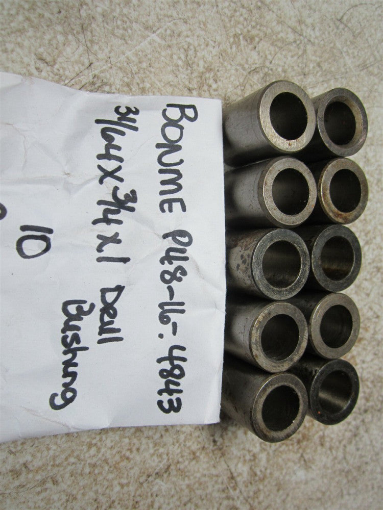 Boneham Metal P48-16-0.4843 31/64 x 3/4 x 1 31/64 Diam Drill Bushing - Qty 10