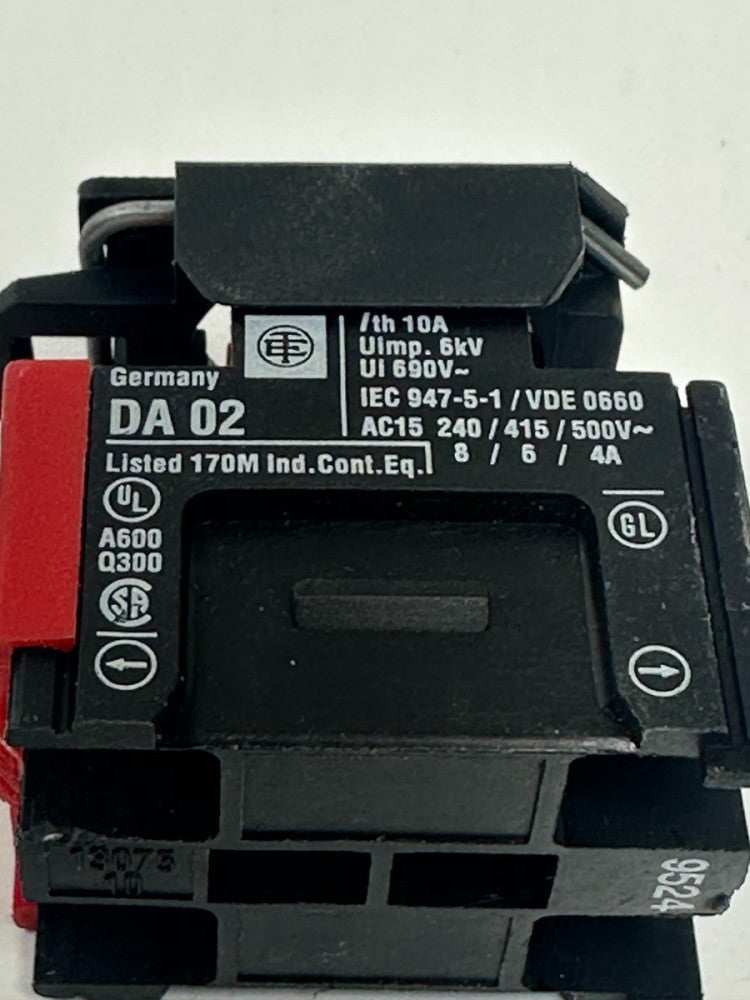 Telemecanique Square D DA02 Contact Block - NOS Fast Ship