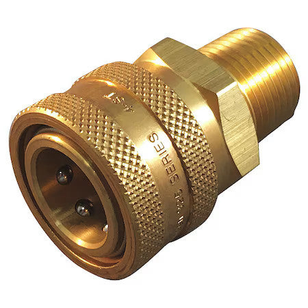 Hansen 8S35 Hydraulic Quick Connect Hose Coupling, Brass Body, Push-To-Connect