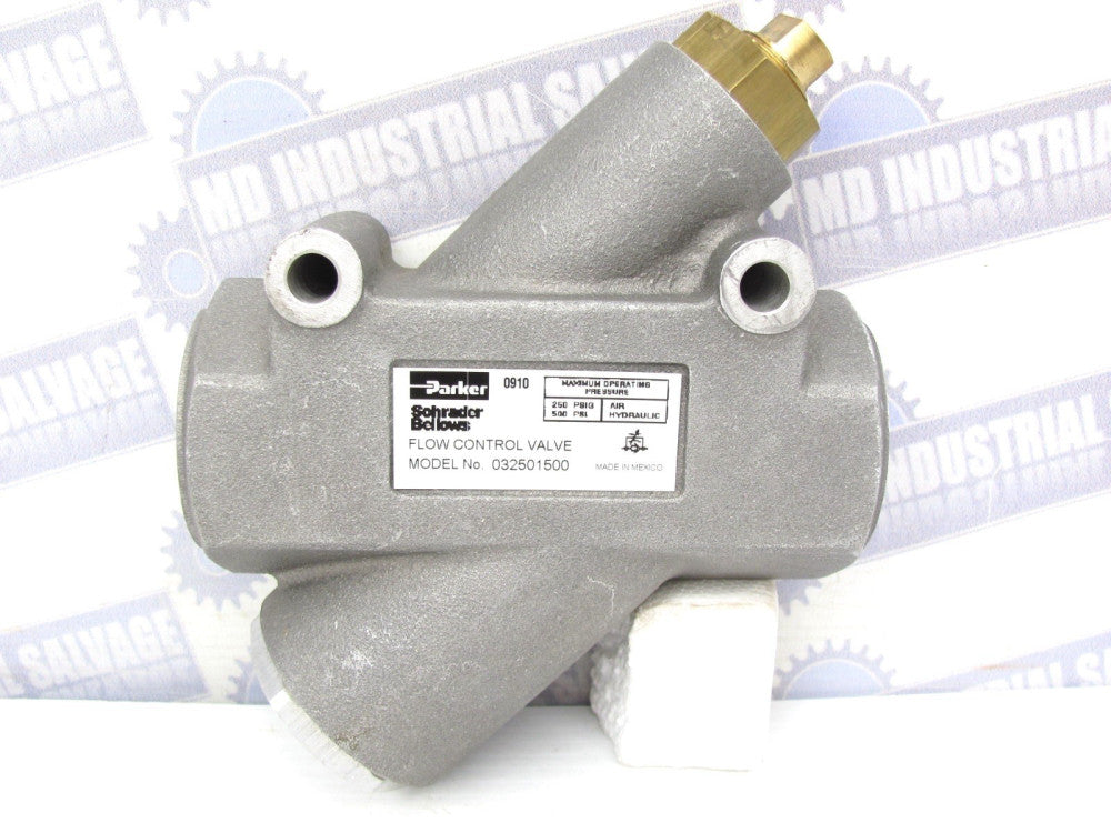 PARKER - 032501500 - 1-1/2" FNPT FLOW CONTROL VALVE - 250 psi - 1800ft-min (NEW)