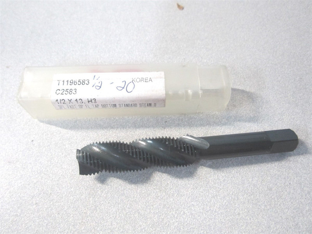 YG-1 1/2"-20 UNG H3 3 Flute Fast Standard Bottoming Steam Spiral Flute Tap 