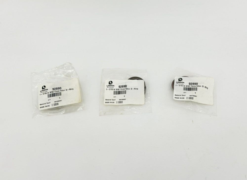 Lot of 15 New Lawson 92890 Viton O-Rings, 1-1/16 ID, 3/32 Thick