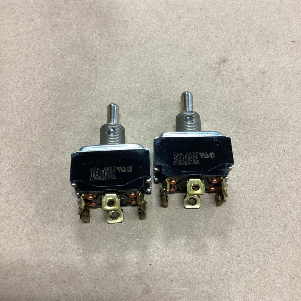 Lot Of 2 USA 9627 Toggle Switch 1/2 HP 250VAC BLACK *FREE SHIPPING*