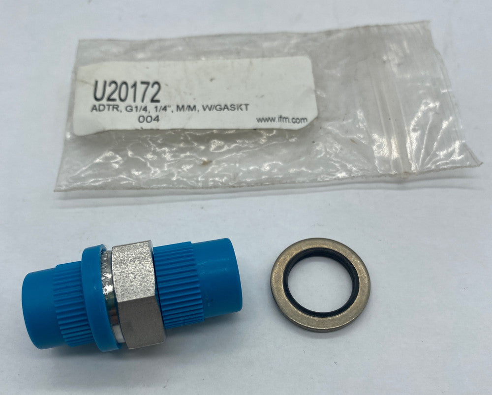 NEW IFM U20172 Adapter 1/4" NPT With Gasket 